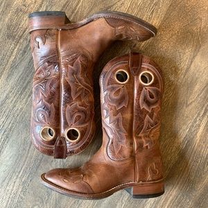 Boulet Western Puma Tan Madera 3090 Leather Boots